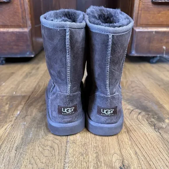 UGG Australia Classic Short Boot Chocolate Brown Womens Sz 6 Ugg S/N 5251Y - Picture 3 of 7
